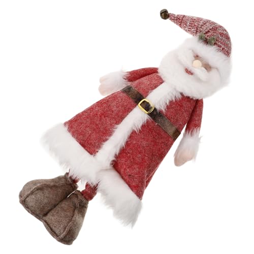 GETAJGHSD Weihnachtspuppe Weihnachtsmann Figur Weihnachtsfiguren Für Kinder Weihnachtliche Kamindekorationen Weihnachtsmann-Puppe Weihnachtsmann-dekor Weihnachtsdekoration Ballaststoff Rot von GETAJGHSD