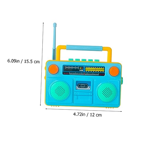 GETAJGHSD analoges Radio musikplayer für musikbox für Lernspielzeug für Interaktives für Fake-Radio pädagogisches Radio- Abs Blue von GETAJGHSD