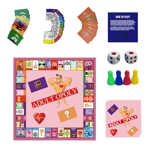 GETBSTOOP Adultopoly Brettspiel Romantische Schlafzimmerspiele for Paare Paare Spiele Erwachsene for Erwachsene for Beziehungsaufbau Geschenk von GETBSTOOP