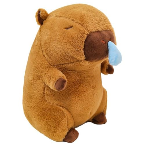 GETBSTOOP Capybara-Teddy-Plüschtier, niedliches gefülltes Capybara-Plüschtier-Geschenk, laufende Nase, Modellierung, Capybara-Plüschtier, Haushaltswaren für Sofa, Bett, Stuhl, Schreibtisch, von GETBSTOOP