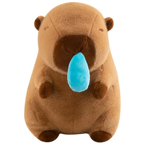 GETBSTOOP Capybara-Teddy-Plüschtier, niedliches gefülltes Capybara-Plüschtier-Geschenk, laufende Nase, Modellierung, Capybara-Plüschtier, Haushaltswaren für Sofa, Bett, Stuhl, Schreibtisch, von GETBSTOOP