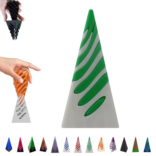 GETBSTOOP Impossible Pyramid Passthrough-Skulptur-Spielzeug, Spiralkegel, Impossible Cone, 3D-gedrucktes Spiralkegel-Spiral-Zappelspielzeug, Helix-Nuss-Spiralkegel-Geigen-Zappelspielzeug von GETBSTOOP