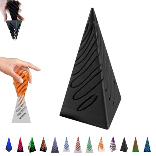 GETBSTOOP Impossible Pyramid Passthrough-Skulptur-Spielzeug, Spiralkegel, Impossible Cone, 3D-gedrucktes Spiralkegel-Spiral-Zappelspielzeug, Helix-Nuss-Spiralkegel-Geigen-Zappelspielzeug von GETBSTOOP