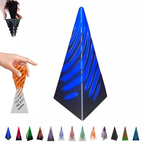 GETBSTOOP Impossible Pyramid Passthrough-Skulptur-Spielzeug, Spiralkegel, Impossible Cone, 3D-gedrucktes Spiralkegel-Spiral-Zappelspielzeug, Helix-Nuss-Spiralkegel-Geigen-Zappelspielzeug von GETBSTOOP