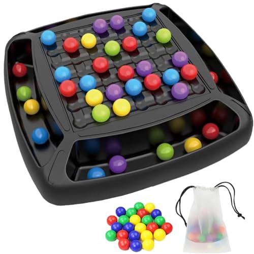 GETBSTOOP Intellektuelles Schachbrett, Regenbogenball-Elimination-Schachbrettspiel, lustige interaktive Strategie-Brettspiele, pädagogisches Schachbrettspiel, for Familienpartyspiel, Kinder von GETBSTOOP