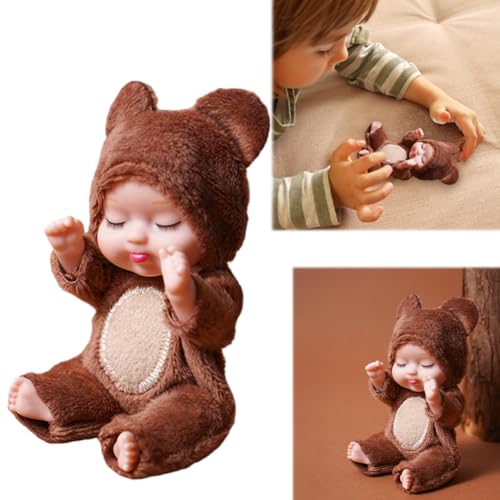 GETBSTOOP Mini-Reborn-Puppen, Mini-Babypuppen, Reborn-Puppenspielzeug, schlafende Wiedergeburtspuppen mit Kleidung, veraschbare lebensechte Neugeborene Babypuppe von GETBSTOOP