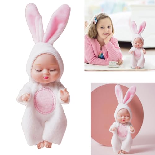 GETBSTOOP Mini-Reborn-Puppen, Mini-Babypuppen, Reborn-Puppenspielzeug, schlafende Wiedergeburtspuppen mit Kleidung, veraschbare lebensechte Neugeborene Babypuppe von GETBSTOOP