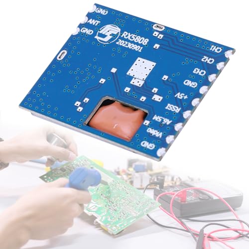 GETBSTOOP RX5808 5,8 G RC FPV Drahtloses Audio-Video-Empfangsmodul 8-Kanal RC FPV Drahtloses AV FM Audio Video Phasensperre Analoger AV-Signalausgang for SPI-Steuerplatine von GETBSTOOP