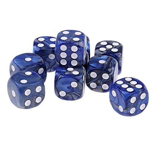 Würfelanzug, Spiele Würfel, 10 Acryl D6 gefleckte sechsseitige Tischspielspielzeuge, 16 mm von GETSTREE