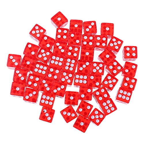 GETSTREE Würfelanzug, Spiele Würfel, 50x Acryl 6 Seiten geeignet for Rollenspiele von GETSTREE