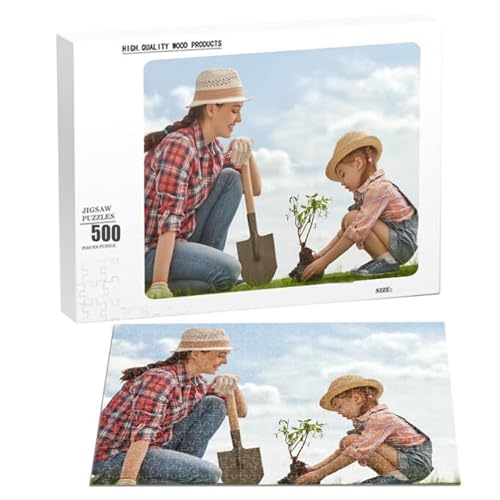 Benutzerdefinierte Puzzles von Fotos personalisierte Puzzle 300, 500, 1000 Stück aus Holz benutzerdefinierte Puzzle für Mom Dad benutzerdefinierte Mutter Vater Geburtstag Hochzeit Graduierung Geschenk von GEXHSRGD