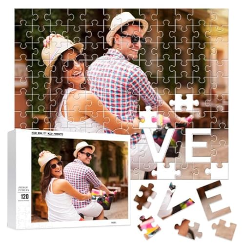 Benutzerdefinierte Puzzles von Fotos personalisierte Puzzle 300, 500, 1000 Stück aus Holz benutzerdefinierte Puzzle für Mom Dad benutzerdefinierte Mutter Vater Geburtstag Hochzeit Graduierung Geschenk von GEXHSRGD