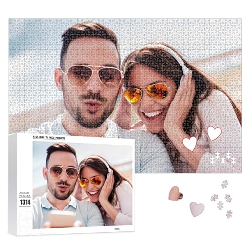 Benutzerdefinierte Puzzles von Fotos personalisierte Puzzle 300, 500, 1000 Stück aus Holz benutzerdefinierte Puzzle für Mom Dad benutzerdefinierte Mutter Vater Geburtstag Hochzeit Graduierung Geschenk von GEXHSRGD