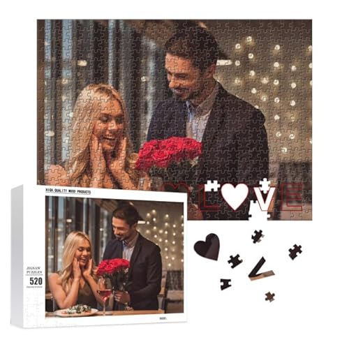 Benutzerdefinierte Puzzles von Fotos personalisierte Puzzle 300, 500, 1000 Stück aus Holz benutzerdefinierte Puzzle für Mom Dad benutzerdefinierte Mutter Vater Geburtstag Hochzeit Graduierung Geschenk von GEXHSRGD