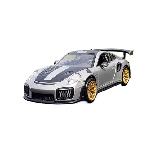 GEYILIN Pull-Back-Modell Für 911 GT2 RS Alloy Car Diecasts Fahrzeuge Automodell 1:32 Anteil(Size:Silver) von GEYILIN