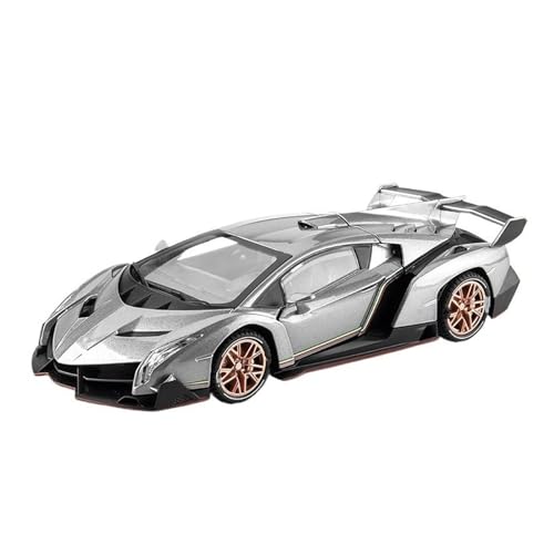 GEYILIN Pull-Back-Modell Für Veneno Alloy Car Diecasts Fahrzeuge Automodell 1:24 Anteil(Size:Silver) von GEYILIN