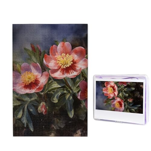 GFLFMXZW Puzzles, 1000 Teile, personalisierbar, Frühlingsblumen, Fotopuzzle, herausforderndes Bild, Puzzle für Erwachsene, personalisierbares Puzzle mit Aufbewahrungstasche (50 x 74,9 cm) von GFLFMXZW