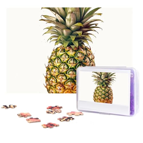 GFLFMXZW Puzzles, 500 Teile, personalisierbar, Ananas, Fotopuzzle, herausforderndes Bild, Puzzle für Erwachsene, personalisierbares Puzzle mit Aufbewahrungstasche (38,1 x 25,9 cm) von GFLFMXZW