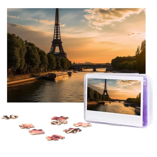 GFLFMXZW Puzzles, 500 Teile, personalisierbar, Türme, Fotopuzzle, herausforderndes Bild, Puzzle für Erwachsene, personalisierbares Puzzle mit Aufbewahrungstasche (38,1 x 25,9 cm) von GFLFMXZW