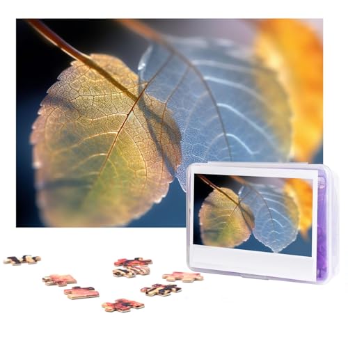 GFLFMXZW Puzzles, 500 Teile, personalisierbar, durchscheinende Blätter, Fotopuzzle, herausforderndes Bild, Puzzle für Erwachsene, personalisierbares Puzzle mit Aufbewahrungstasche (38,1 x 25,9 cm) von GFLFMXZW