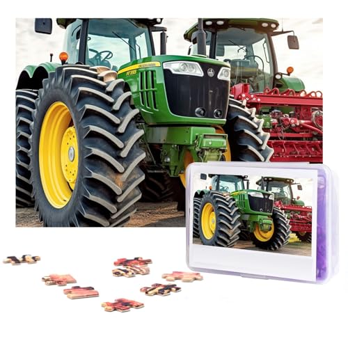 GFLFMXZW Puzzles, 500 Teile, personalisiertes Puzzle, Landmaschinen, Fotopuzzle, herausforderndes Bilder-Puzzle für Erwachsene, personalisiertes Puzzle mit Aufbewahrungstasche (38,1 x 25,9 cm) von GFLFMXZW