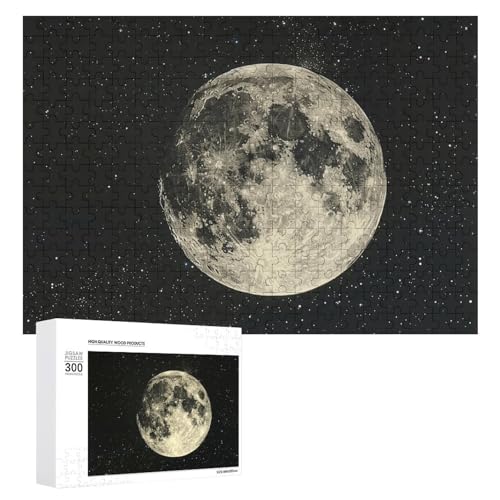 Illuminated by Stars Puzzles, 300 Teile, personalisiertes Puzzle, beleuchtet von Sternen, Fotopuzzle, herausforderndes Bilder-Puzzle für Erwachsene, personalisierbares Puzzle mit Aufbewahrungstasche von GFLFMXZW