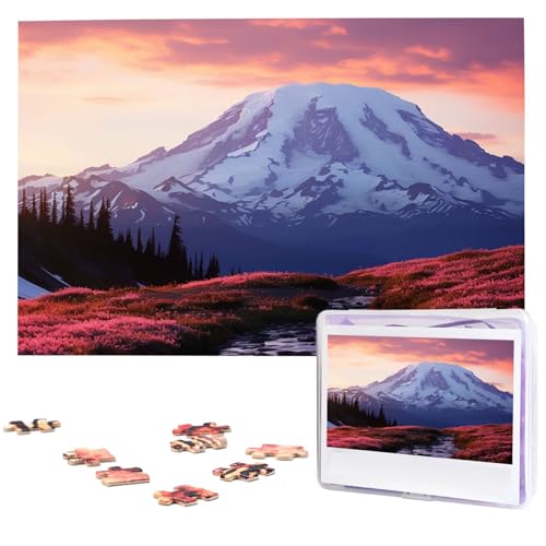 Personalisiertes Holzpuzzle 1000 Teile Puzzle Paar Puzzle Familie Puzzle Park bei Sonnenuntergang Bilderpuzzle Fotopuzzle für Erwachsene Geburtstag Hochzeit 74,9 x 50 cm von GFLFMXZW