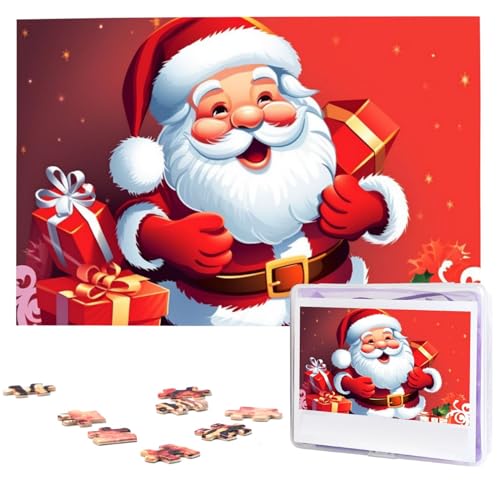 Personalisiertes Holzpuzzle 1000 Teile Puzzle Paar Puzzle Familie Puzzle Weihnachtsmann Weihnachtsgeschenke Bilderpuzzle Fotopuzzle für Erwachsene Geburtstag Hochzeit 74,9 x 50 cm von GFLFMXZW