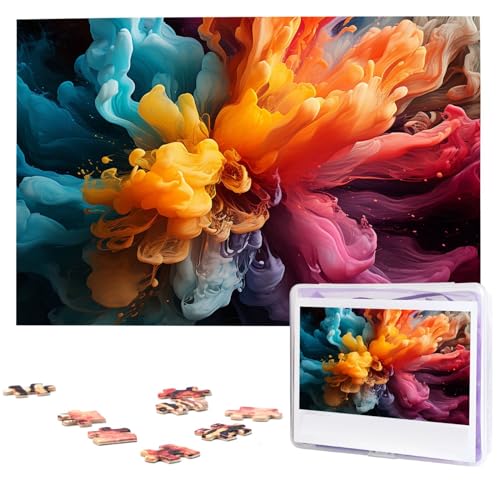 Puzzles, 1000 Teile, personalisiertes Puzzle, kräftige Farbmischung, Fotopuzzle, herausforderndes Bilderpuzzle für Erwachsene, personalisierbares Puzzle mit Aufbewahrungstasche (74,9 x 50 cm) von GFLFMXZW