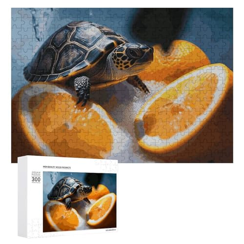 Schildkröten, aus Orangen, Puzzle, 300 Teile, personalisierte Puzzle, Schildkröten, aus Orangen, Fotopuzzle, herausforderndes Bild, Puzzle für Erwachsene, personalisierbares Puzzle mit von GFLFMXZW