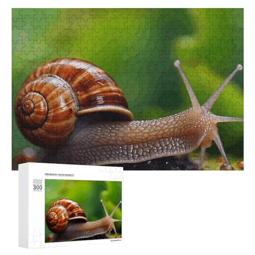 Tier-Schnecken-Puzzle, 300 Teile, personalisiertes Puzzle, Wildtiere, Tierschnecke, Fotopuzzle, herausforderndes Bild, Puzzle für Erwachsene, personalisierbares Puzzle mit Aufbewahrungstasche (39,9 x von GFLFMXZW