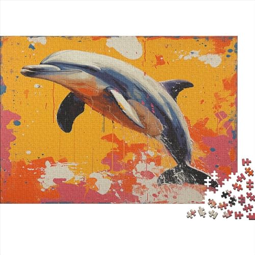 Delphin Puzzle 1000 Teile Puzzle Für Erwachsene Und Kinder Ab 14 Jahren Puzzel 1000pcs (75x50cm) von GFNSNYBLO