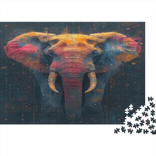 Elefant Puzzlespiel 1000 Teile Puzzle Für Erwachsene Und Kinder Ab 14 Jahren, Erwachsenen Puzzlespiel Puzzel 1000pcs (75x50cm) von GFNSNYBLO