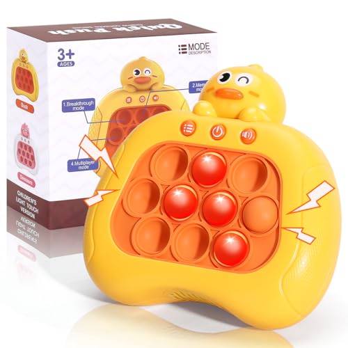 GFORI Fast Push-Spiel | Spiel für Kinder | Fidget Toys | Interaktives Quick Push-Bubble-Spiel | Handheld-Puzzle-Elektronisches Spiel für Kinder Erwachsene,das Stress abbaut(Ente) von GFORI