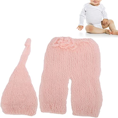 GFRGFH Säuglings Mütze Hosen Set Neugeborenes Häkeln Gestricktes Outfit Neugeborenes Baby Fotografie Requisiten Baby Jungen Mädchen Fotografie Prop von GFRGFH