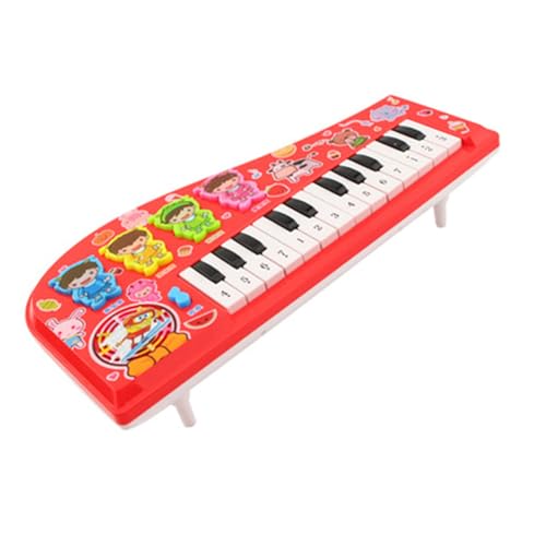 Kinder-Tastatur, Elektronische Musik, Tasteninstrument, Kinder-Klavierspielzeug, Tastatur, Cartoon, Multifunktionales Elektronisches Instrument Für Anfänger(Rot) von GFRGFH
