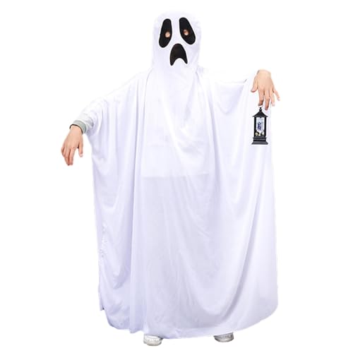 GFTCGK Gespenst kostüm kinder,Kostüm Gespenst Kinder, Weißes Gespenst Kostü, Halloween Kinder,Kinderkostüm Gespenst,Cosplay Kostüm Für Halloween Karneval Fasching, Rollenspiel, von GFTCGK