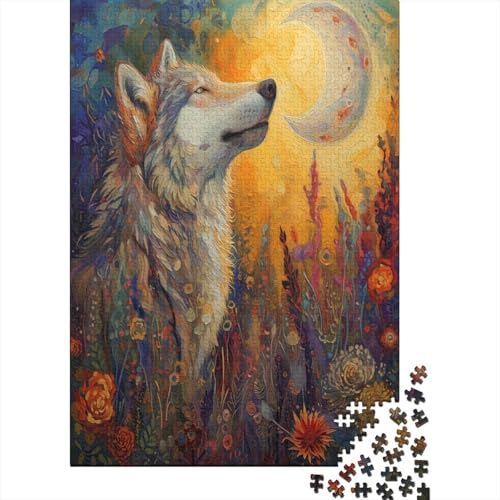 Wolf Puzzlespiel 1000 Teile Puzzle Für Erwachsene Und Kinder Ab 14 Jahren, Puzzle Erwachsenen Puzzlespi Puzzel 1000pcs (75x50cm) von GGAAUEIXN