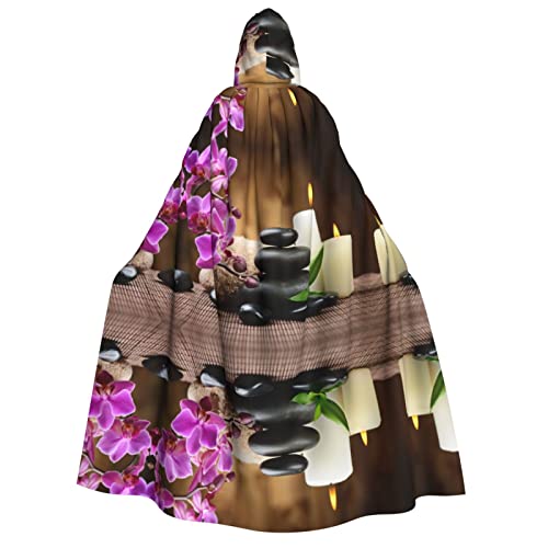 GGDCRFF Zen Stone Printed Adult Halloween And Christmas Hooded Cape, Suitable For Role-Playing Decoration Etc von GGDCRFF