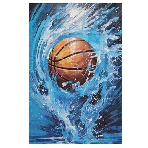 1000 Teile Puzzle Für Erwachsene, Basketball -Puzzles, Kinder HolzPuzzle, Kreatives Puzzle, Geschenk Für Freunde Und Familie 78×53cm von GGJJTT