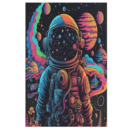 1000 Teile Puzzle Für Jugendliche,Astronaut im Weltraum Puzzles,Erwachsenenpuzzle,Holzpuzzles,Dekompressionsspiel,Spielzeugpuzzles （78×53cm） von GGJJTT