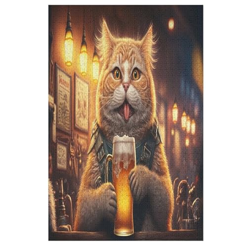 1000 Teile Puzzle Für Jugendliche,Cat Puzzles,Erwachsenenpuzzle,Holzpuzzles,Dekompressionsspiel,Spielzeugpuzzles （78×53cm） von GGJJTT