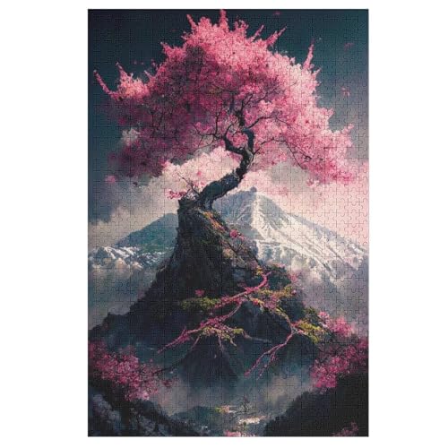 1000 Teile Puzzle Für Jugendliche,Japanische Kirschblüten Puzzles,Erwachsenenpuzzle,Holzpuzzles,Dekompressionsspiel,Spielzeugpuzzles （78×53cm） von GGJJTT