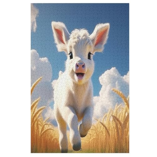 1000 Teile Puzzle Für Jungen Und Mädchen, Standard-Puzzles, Animal Kuh -Puzzles, Familienspiele, （78×53cm） von GGJJTT