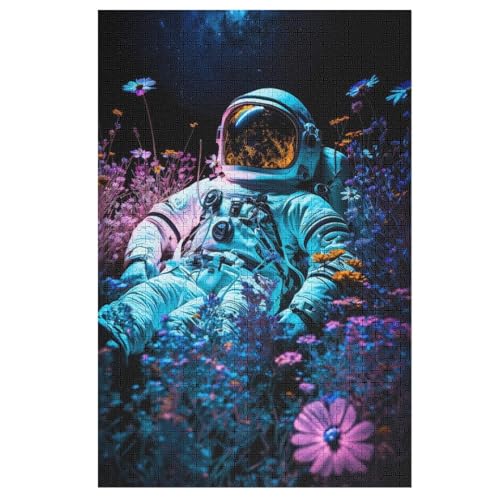 1000 Teile Puzzles Für Erwachsene, Astronaut Puzzle, Holzpuzzle - Familienpuzzle Verringerter Druck Schwieriges Puzzle Unmögliche Puzzle Für Erwachsene 12+ Kinder （78×53cm） von GGJJTT