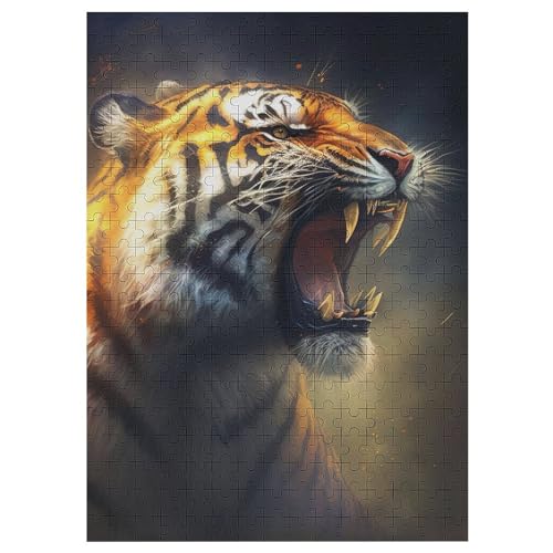 300 Teile Puzzle Für Jugendliche,Tiger Puzzles,Erwachsenenpuzzle,Holzpuzzles,Dekompressionsspiel,Spielzeugpuzzles （42×30cm） von GGJJTT