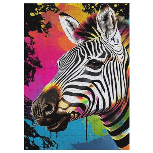 300 Teile Puzzle Für Jugendliche,Zebra Puzzles,Erwachsenenpuzzle,Holzpuzzles,Dekompressionsspiel,Spielzeugpuzzles （42×30cm） von GGJJTT