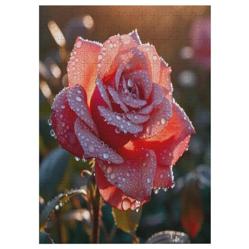 300 Teile Puzzle Für Jungen Und Mädchen, Standard-Puzzles, Rose -Puzzles, Familienspiele, （42×30cm） von GGJJTT