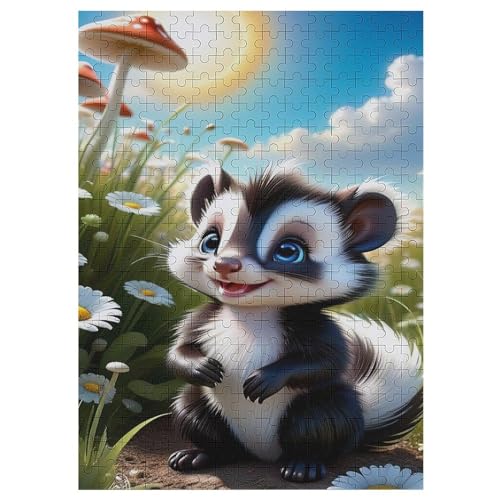 300 Teile Puzzle Für Jungen Und Mädchen, Standard-Puzzles, Stinktier -Puzzles, Familienspiele, （42×30cm） von GGJJTT