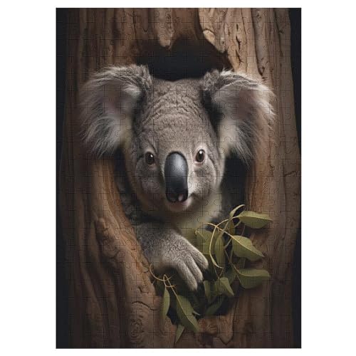 300 Teile Puzzles Für Erwachsene, Koala Puzzle, Holzpuzzle - Familienpuzzle Verringerter Druck Schwieriges Puzzle Unmögliche Puzzle Für Erwachsene 12+ Kinder （42×30cm） von GGJJTT